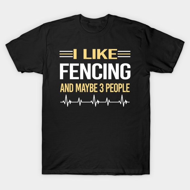 3 People Fencing Fencer T-Shirt by symptomovertake